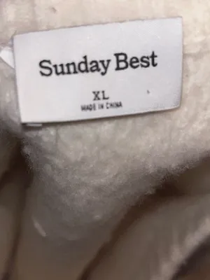 Aritzia Sunday Best Merino wool cropped cable-knit sweater thumbnail 3