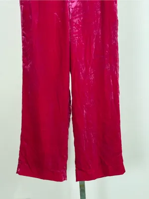 J. Crew Women’s Pink Velvet Peyton Pull On Pants Cropped Elastic Waist 6 NWT thumbnail 5