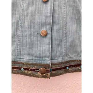 Vintage Y2K Nancy Bolen Southwestern Leopard Western Denim Jacket City Girl 10 thumbnail 5