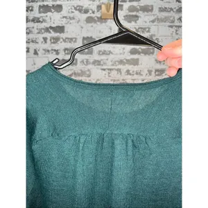 Loft | women green faux button sweater wool blend thumbnail 8