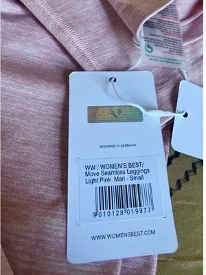Women’s Best Move Seamless Leggings Stretch Support Marled Light Pink Small thumbnail 3