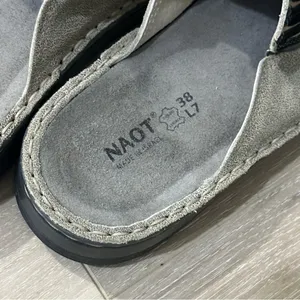 NAOT Leather Mules Clogs Zafra Grey Speckled Beige Women’s Sz 7‎ US 38EU thumbnail 5