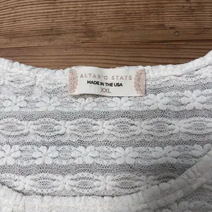 Altar’d State Lace Cream Crop Top thumbnail 2