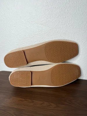 Vivaia Golden Almond Glitter Margot 2.0 Square Toe V Cut Flats Washable Size 41 thumbnail 8