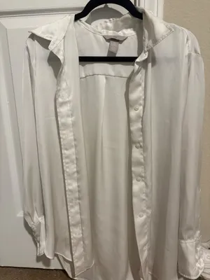 Satin button down blouse  thumbnail 1