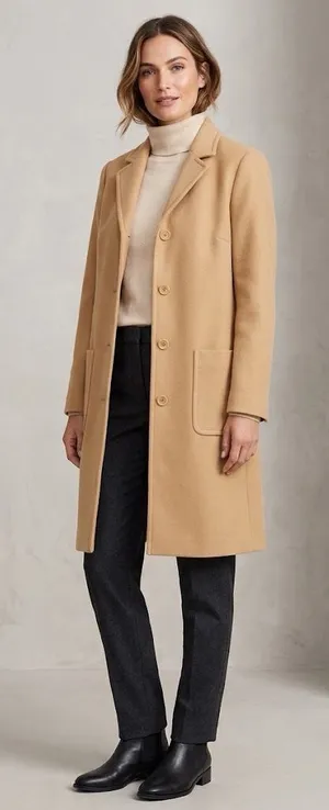 J.Crew Wool Blend Topcoat in Camel thumbnail 1