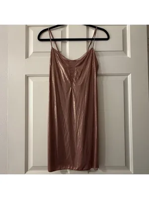 Victoria’s Secret Mauve Pink Rose Gold Shimmer Sz M Medium Nightie Slip Lingerie thumbnail 15
