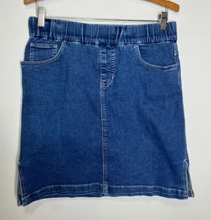 Jag on the go skort denim women's size‎ 4 casual minimalist modest neutral thumbnail 1