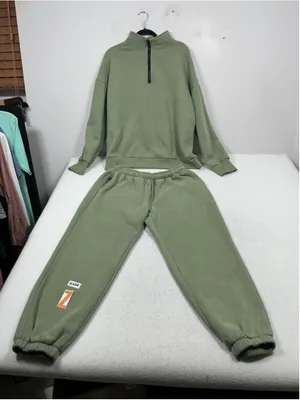 Unisex Adult Excellent Automet 2 Pc Sweat Suit Outfit XL Sage Green thumbnail 1