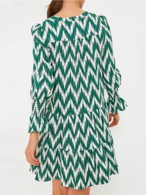 TUCKERNUCK Pomander Place green IKAT Kenzo Dress Small thumbnail 4