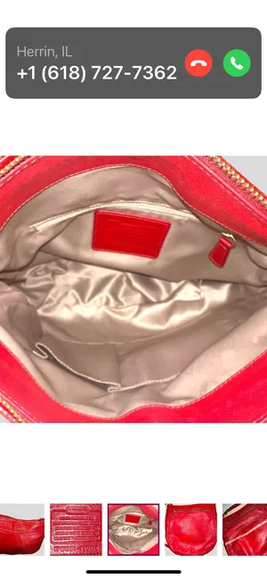 Coach Red Leather Shoulder Bag thumbnail 6