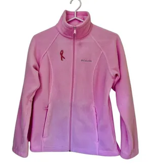 Columbia Pink Fleece Breast Cancer Awareness Size Small thumbnail 1