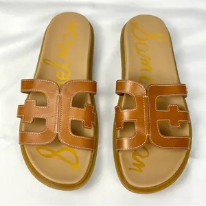 Sam Edelman Valeri Sandal Size 10 Brown Leather Slides Cushioned Footbed thumbnail 9