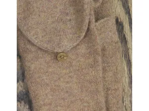 NWT Charter Club 100% Cashmere Fingerless Knit Gloves Praline Heather Brown thumbnail 6
