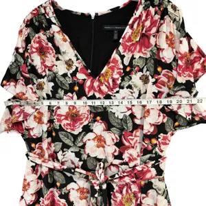 White House Black Market Fit & Flare Dress Womens XL Multicolor Floral Romantic thumbnail 5