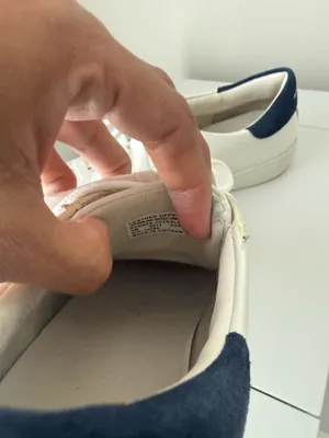 Tory Burch White Leather Sneakers with Navy Heel Accent 6M thumbnail 8