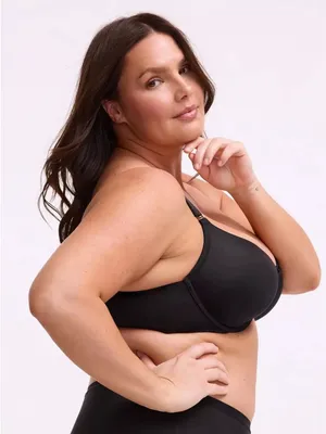 Torrid XO Plunge Push-Up Bra 42DDD Rich Black 360 Back Smoothing NWT NEW thumbnail 2