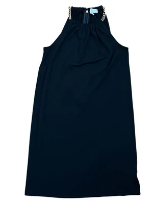 MICHAEL Michael Kors Chain Halter Dress Black Cocktail Evening Sleeveless S thumbnail 2
