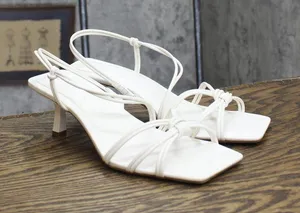 INC International Concepts Womens Nahari Dress Sandals Heels White Smooth 8M thumbnail 1