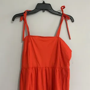 Who What Wear Womens Tiered Boho maxi Dress Size M Orange Striped Peasant Gypsy thumbnail 5