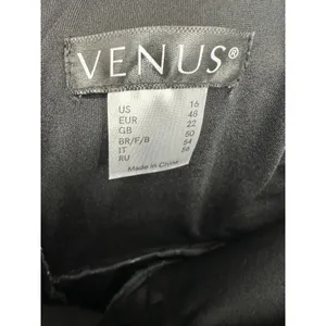Venus Black Floral Jacquard Strapless Jumpsuit with Overskirt‎ Sequin Size 16 thumbnail 6