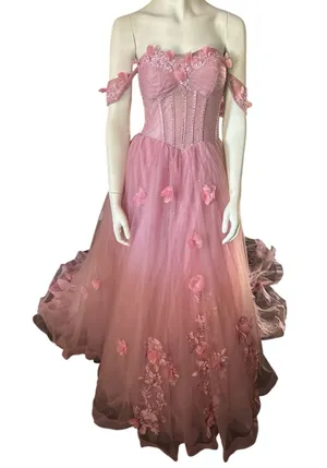 Warm Notices Quinceanera/Ball Gown Dusty Pink Size 8 NWT thumbnail 1