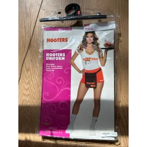 New Spirit 5pc Hooters girl Halloween Costume Shorts Pouch Socks Name Tag Xs 0-2 thumbnail 13