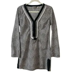 Athleta Kimssa tunic top in herringbone pattern also swim cover sz Small thumbnail 2