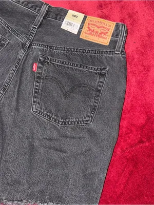 Levi's Charcoal Distressed‎ Denim Shorts thumbnail 7