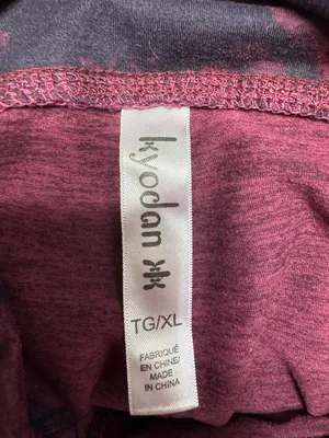Kyodan Burgundy and Black Tie-Dye Active Leggings thumbnail 4