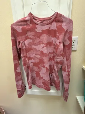 Lululemon It's Rulu Run Half Zip Pullover in Speckle Camo Pink Taupe thumbnail 1