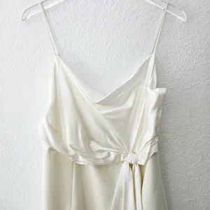 NEW Cinq à Sept Cara Tie Waist Mini Dress Size 4 Ivory‎ Bridal Satin thumbnail 5