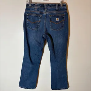Carhartt Relaxed Fit Blue Denim Bootcut Jeans Size‎ 4 Short thumbnail 5