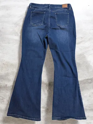 Flying Banana Los Angeles Jeans Women's 16S Bell Bottom Flare Blue Denim thumbnail 2