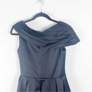 LANTING Bride Classic Black Off Shoulder Side Zip Maxi Dress Wedding Gala Event thumbnail 6
