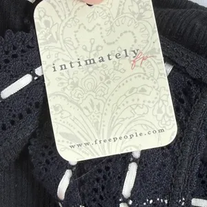 Intimately Free People Black Ribbed Lace Trim Cami Tank Top FP128787CY NWT Small thumbnail 6