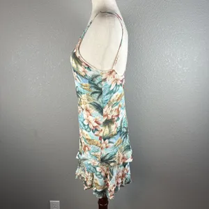 Farm Rio Mini Ruffle‎ Sun Dress Size S Tropical Hawaiian Strappy Front Beach thumbnail 4