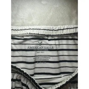 American Eagle Size-S Women's Striped Off The‎ Shoulder Top 3/4 Sleeve Shirt thumbnail 3