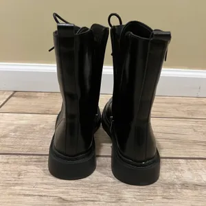 Combat Boots Lace Up Side Zipper Boots Stylish Faux Leather Boots booties pu leather winter shoes thumbnail 3