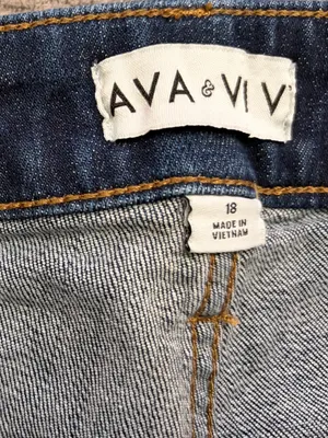 Ava & Viv High Rise Flare Dark Jeans Size 18 thumbnail 3