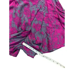 Free People Sheila‎ Vivid Purple & Gray Floral Culotte Shorts sz 2 boho thumbnail 7