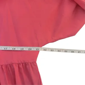 Zara Poplin Panelled Maxi Dress Bright Pink Size Large Wedding Party Event thumbnail 7