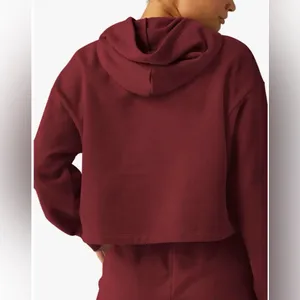 NWT Beyond Yoga‎ Happiness Cropped Hoodie in California Merlot Size Small thumbnail 2