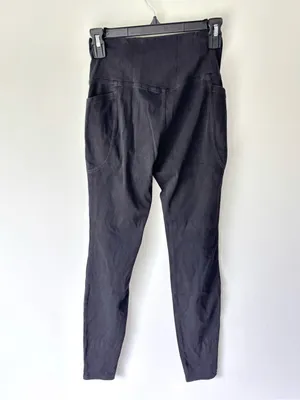 Halara UltraSculpt High Waisted Black Jean Leggings Crisscross Waistband thumbnail 10