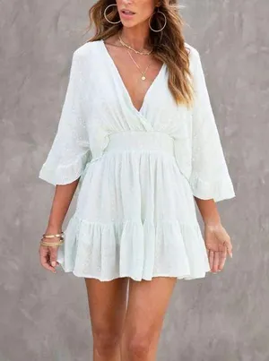 VICI | Where The Wind Blows Wide Sleeve Mini Dress thumbnail 1