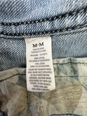 American Eagle Light Wash Denim Jacket Medium Jean Trucker Jacket thumbnail 6