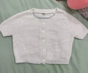cute coquette super soft white button down top Size XS thumbnail 1
