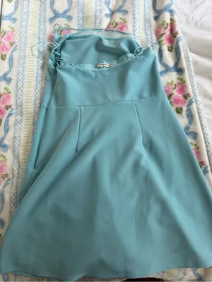 Abercrombie & Fitch Baby Blue One-Shoulder Mini Dress thumbnail 6