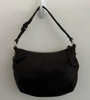 Coach Vintage Black/Brown Leather Mini Shoulder Bag thumbnail 1