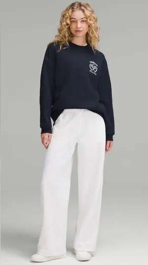Lululemon NWT Heavyweight Fleece Pullover Tennis Club Sweater Top Blue Size M thumbnail 1